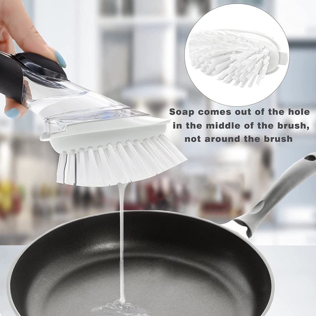 Brush Refills for OXO Dish Brush - 4 Pack Dish Brush Cleaning Soap  Dispensing He