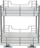 Household Essentials Nickel Glidez 2 Tier Pantry Pull Out Organizer | 15 Inch Wide, 15