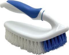 Rocky Mountain Goods Scrub Brush with Iron Handle - All Purpose Scrub Brush for Cleaning Shower, Bathroom, Floor, Tile, Grout, Decks, and Concrete - Pointed Head for Cleaning Corners - Heavy Duty